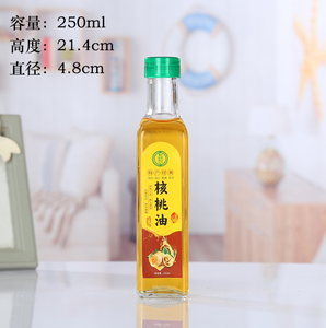 Botella de aceite de oliva de vidrio cuadrado de vidrio de pedernal de 250ml, 500ml, 750ml, para aceite, salsas de Limoncello, contenedor de condimentos, vidrio transparente con tapa - Product Image 3