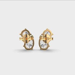 Pendientes de Diamantes Cultivados en Laboratorio con Corte de Pera, Dos Piedras, Oro Blanco/Rosa/Amarillo de 18K, Chapado en Rodio, Certificados por IGI, para Aniversario de Bodas - Product Image 4