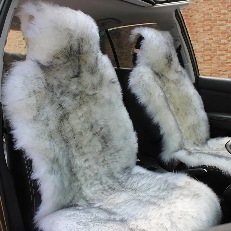 सर्दियों ऊन कार सीट चर्मपत्र कार सीट <span class=keywords><strong>कवर</strong></span> असली फर आलीशान सांस लंबी ऊन सीट