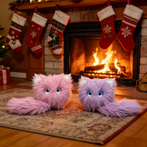 Gatto di peluche interattivo AI, simpatico animale di supporto emotivo, rosa, perfetto <span class=keywords><strong>compagno</strong></span> per bambini e adolescenti - Product Image 1