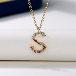 Collana con Ciondolo Lettera S, Gioiello con Charm Alfabetico - Product Image 5