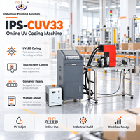 Imprimante UV industrielle à jet d'encre IPS-CUV33 PIJ, imprimante numérique UV, système d'impression CMYK blanc pour les lignes de production
