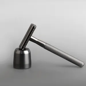 Metal Shavings Mens Straight Metal Stainless Steel Double Edge Shaving Safety Razor For Face Navaja De Afeitar