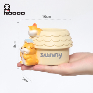 <span class=keywords><strong>Vasi</strong></span> da Giardino in Resina Ecologica a Forma di Animali Cartoon Roogo <span class=keywords><strong>per</strong></span> Composizioni di <span class=keywords><strong>Piante</strong></span> Succulente su Balconi e in Casa - Product Image 2
