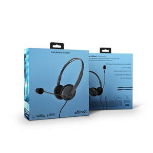 Casque Energy Sistem Office 2 Anthracite (compatible PC/Mac/Smartphone, prise 3,5 mm, microphone externe non amovible) - Product Image 6