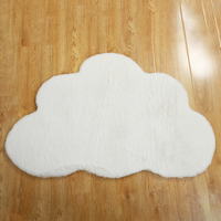 Tapis décoratifs pour la maison, en fausse fourrure de lapin super douce, étoiles, chambre à coucher, agréable pour la peau, de haute qualité, sur mesure