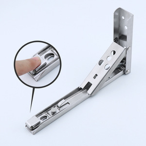 Stainless Steel Foldable Wall Shelf <b>Bracket</b> TF-89 For Storage Behind Doors And On Walls - Product Image 3