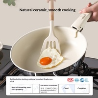 Ensemble de casseroles en acier inoxydable antiadhésif avec poignée amovible en céramique, comprenant une poêle, une casserole à lait, une marmite à soupe, 5 pièces, compatible four et cuisinière à induction