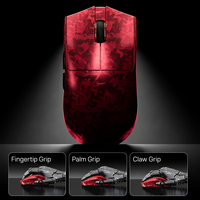 Souris de jeu sans fil tri-mode personnalisable avec logo, 42000 DPI, en fibre de carbone composite, fabriquée par un professionnel (PAW3950)