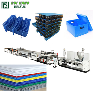 Ligne de production de panneaux de coffrage en plastique PP 1220x2440mm, machine à fabriquer des plaques en plastique ondulé creux PP - Product Image 1