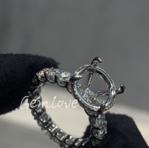 2025 nuevo anillo de mujer de oro de 18 quilates de moda, Diamante redondo cultivado en laboratorio certificado IGI, diseño de ajuste de punta, exclusivo para mujer - Product Image 3