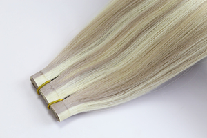 Extensiones <span class=keywords><strong>de</strong></span> Cabello Humano Ruso 100% Remy <span class=keywords><strong>de</strong></span> Doble Trama <span class=keywords><strong>Invisible</strong></span> con Cinta Adhesiva Sin Costuras, Todos los Colores - Product Image 4