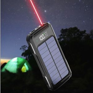 Solar <b>Power</b> Bank Ultra-Large Capacity 20,000mAh Built-In <b>Cable</b> Lightning/Type-C/<b>USB</b> Portable Custom Mobile <b>Power</b> Bank - Product Image 1