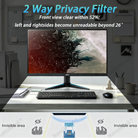 Filter Privasi Dua Sisi yang Dapat Dicuci untuk Layar Desktop 28" 16:9 Anti Mata-mata Anti Gores Pelindung Layar Pemblokir Cahaya Biru