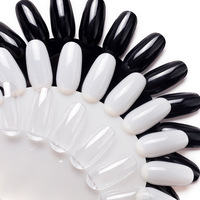 Forme ovale tournesol vernis à ongles carte d'affichage Transparent 20 couleurs Gel échantillons pour faux acrylique conseils pratique manucure outil