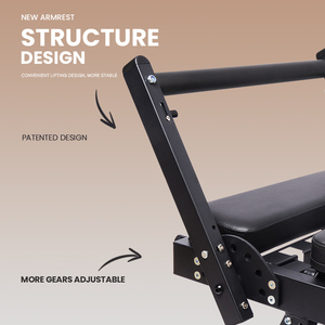 Reformer <span class=keywords><strong>Pilates</strong></span> pliable à structure en acier avec tubes de résistance en latex réglables et ressorts pour studio - Product Image 5