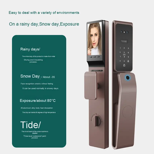 <span class=keywords><strong>2026</strong></span>年スマートドアロックTuya WiFi指紋＆顔認証カメラ付き木製ドア用ホームセキュリティ2年保証 - Product Image 2