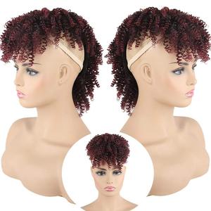 Perruque africaine avec postiche volumineux et légèrement bouclé - Product Image 3