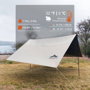 Carpa Impermeable con Postes, Toldo Plegable Fácil de Transportar, Refugio Portátil <span class=keywords><strong>para</strong></span> Playa, Parque y Jardín - Product Image 3