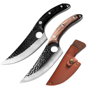 سكين ساطور لحم من Beeman للصيد، سكين جزار مصنوع يدوياً من الفولاذ المقاوم للصدأ المطروق بمقبض خشبي، ساطور مطبخ للشيف - Product Image 1