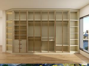 Placard intégré moderne blanc, placard sur mesure pour chambre à coucher, ensemble de meubles, dressing - Product Image 3