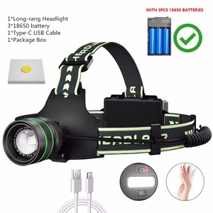 Lampe frontale puissante 18650, lampe frontale rechargeable longue portée, lampe torche avec charge USB pour le camping E0087 - Product Image 6