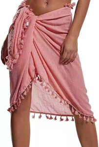 DKKtech coloré Sexy <span class=keywords><strong>plage</strong></span> couvrir femmes sarong été Bikini couverture Ups <span class=keywords><strong>plage</strong></span> <span class=keywords><strong>robe</strong></span> jupes serviette coton Wrap paréo pour les femmes - Product Image 3