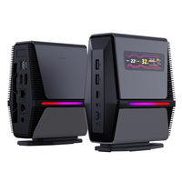 Factory Direct OEM Custom AI Mini PC AMD Ryzen 7 8845HS Gaming PC Dual 2.5G LAN Small Computer with 3.49" Smart Status Display