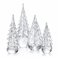 Ensemble de décorations de sapin de Noël en verre transparent avec design en cristal, bord doré, effet martelé, bulles ondulées, étanche, éclairage solaire