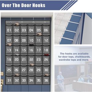 Organizador de Pared para Teléfonos Móviles con 36 Bolsillos, Gris, con Números, para Almacenamiento de Celulares en el Aula - Product Image 6