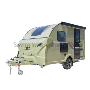 Mini remolque de viaje personalizado de lujo para <span class=keywords><strong>2</strong></span> personas, capacidad para dormir, cocina equipada Interior, Camping, caravana para escapadas acogedoras al aire libre - Product Image 3