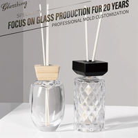 Bouteilles diffuseurs à roseaux en verre rose clair imprimées sur mesure en usine, 50 ml, 300 ml, écologiques, durables, aromatiques, toutes saisons, couleurs personnalisées