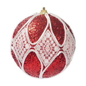 Ornement boules <span class=keywords><strong>de</strong></span> noël en mousse <span class=keywords><strong>styromousse</strong></span> pailletée, 8cm, 1 pièce, décoration, fournitures <span class=keywords><strong>de</strong></span> noël - Product Image 1