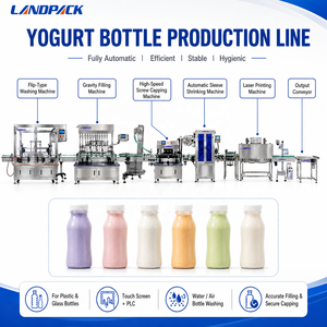 <span class=keywords><strong>Machine</strong></span> de production pour le remplissage et l'étiquetage de bouteilles de lait liquide et de yaourt - Product Image 4