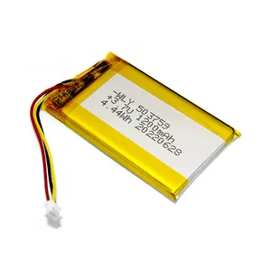 Customized 503759 Rechargeable Lithium Battery 1200mah 3.7v Lithium Li Ion Battery For Gps For Smart Devices