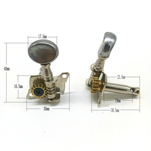 4 Dây Nút Hợp Âm Đơn <span class=keywords><strong>Ukulele</strong></span> Điều Chỉnh Chốt Trục Twill Mạ Điện Đầu Tròn Nhỏ Mở - Product Image 2