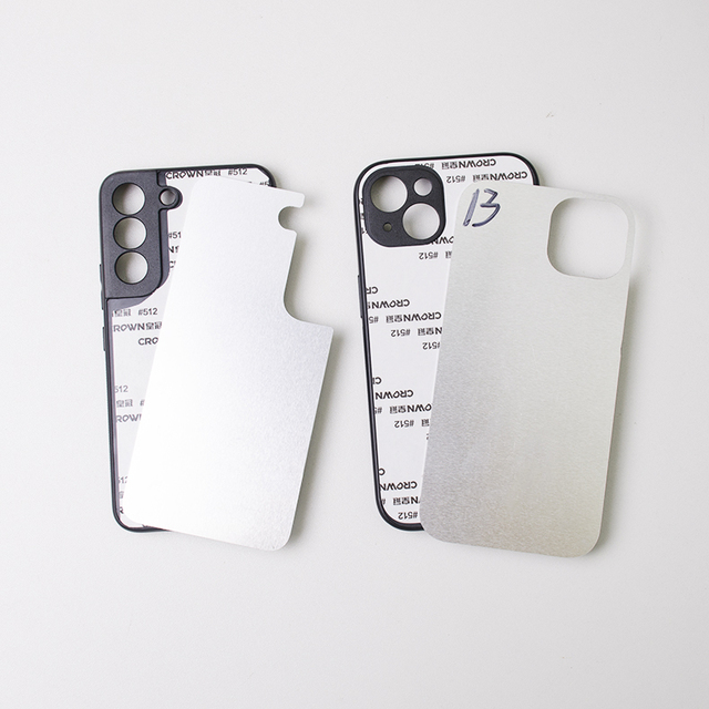 2D Sublimation Phone Case With Aluminum Plate Mobile Cover Blank Sublimation Phone Case Two in One Mobile Housing