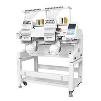 Nouvelle machine à broder informatisée à deux têtes Disen avec 12 aiguilles, moteur 1200 tr/min, pour usage domestique, broderie automatique