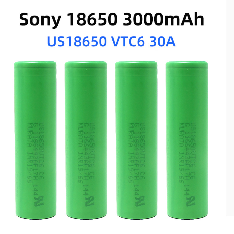 Green-US18650VTC6 , 3000mAh , 30A
