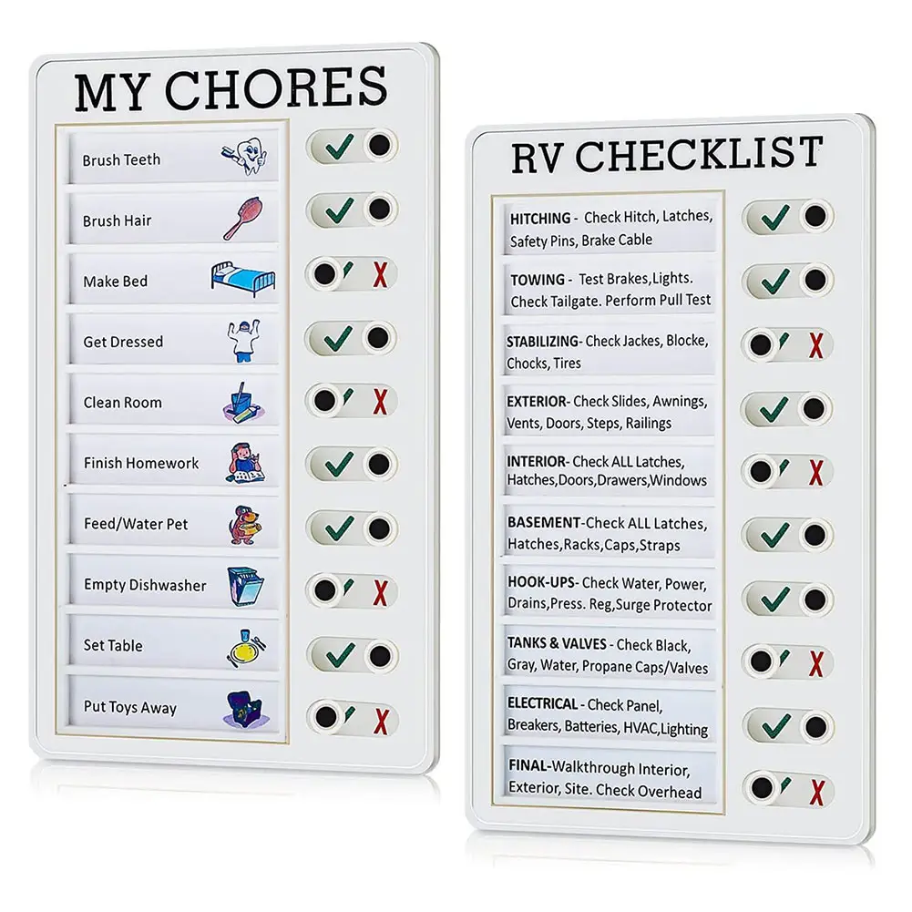 Checklist Daily Task Planning Board To Do List Pad Detachable Chores Wall Hanging Memo Plastic Board Multi Purpose Stationery