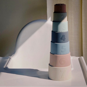 新款婴儿堆叠玩具儿童早期学习积木食品级硅胶儿童益智玩具 - Product Image 6