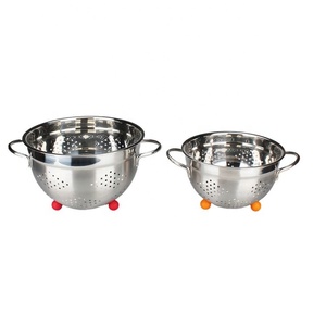 superior quality 18/8 Stainless Steel Strainer Food Grade Drain Colander For Kitchen Wash - Product Image 3