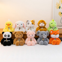 Nouvelle série de peluches mignonnes en forme d'ours et de lapin avec oreilles mobiles, rembourrage en coton 3D, couleurs et tailles personnalisables