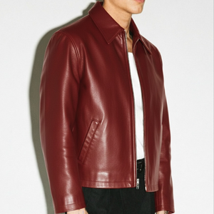 Oem Custom Logo <strong>Men's</strong> Genuine Leather <strong>Jacket</strong> Business Style French Leather <strong>Jacket</strong> <strong>Old</strong> Money Style Zipper Leather <strong>Jacket</strong> - Product Image 2