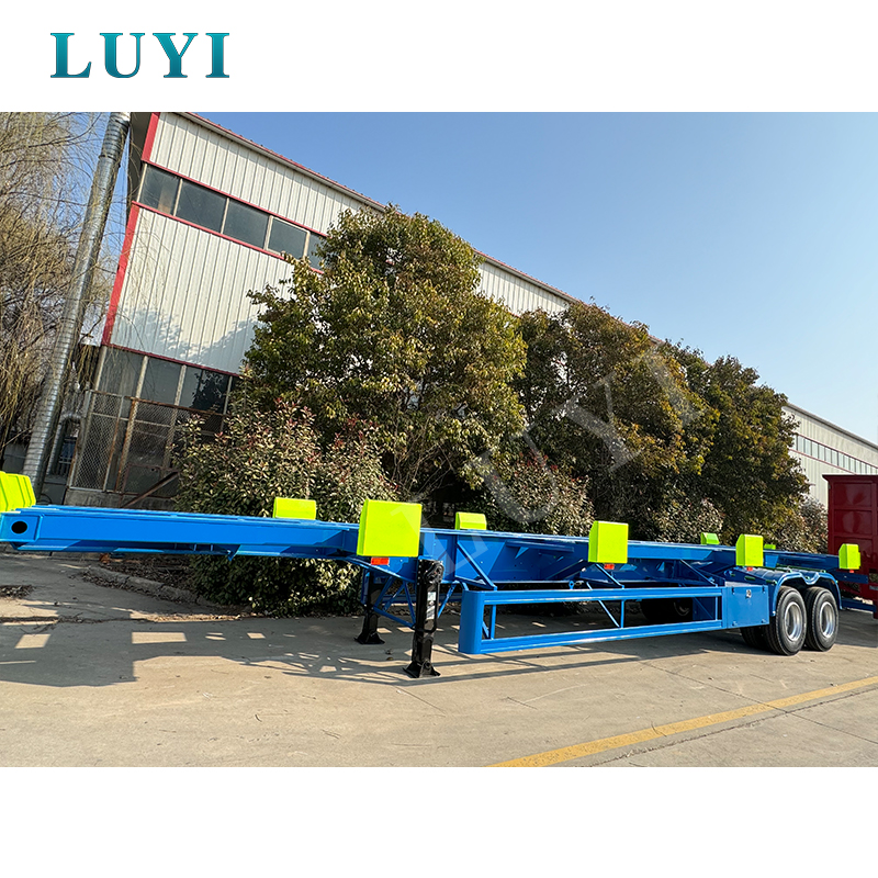 Industrial Grade 2 Axle Freight Transport Trailer 20 40 Foot Heavy Duty Cargo Carrier for Commercial Logistics Solutions