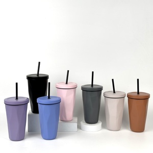 Tazze da Caffè Riutilizzabili da 360ml con Coperchio Antigoccia, Ecologiche e Sostenibili <span class=keywords><strong>in</strong></span> <span class=keywords><strong>Acciaio</strong></span> Inox, Tumbler da Viaggio per Auto con Isolamento Sottovuoto - Product Image 3