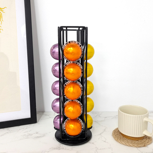 Capacidad para 40 estantes <span class=keywords><strong>de</strong></span> granos <span class=keywords><strong>de</strong></span> café Nespresso, plato giratorio <span class=keywords><strong>de</strong></span> cápsula <span class=keywords><strong>de</strong></span> café giratorio <span class=keywords><strong>de</strong></span> 360 grados - Product Image 2
