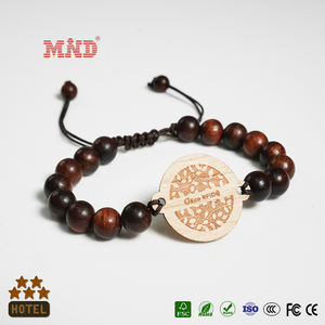 맞춤형 조절 가능 나무 <span class=keywords><strong>NFC</strong></span> <span class=keywords><strong>RFID</strong></span> 비즈 손목밴드 (호텔 리조트 출입 통제용 <span class=keywords><strong>NFC</strong></span> 팔찌) - Product Image 2