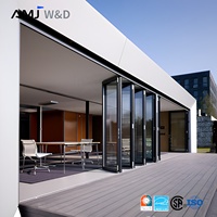 Sistema de Puertas Corredizas Plegables para Escuelas con Vidrio Laminado Certificado por NFRC y CSA, Puertas Plegables de Aluminio