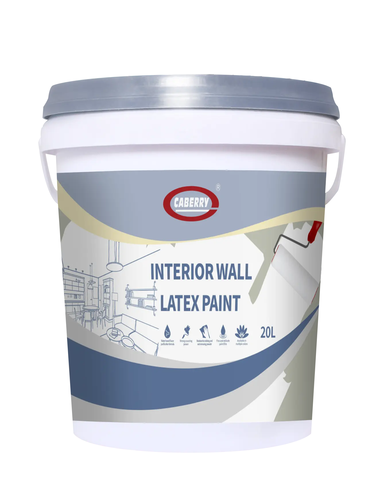 Großhandel Caberry Acryl wasserdichte Haus Home Paint Innenwand Latex farbe